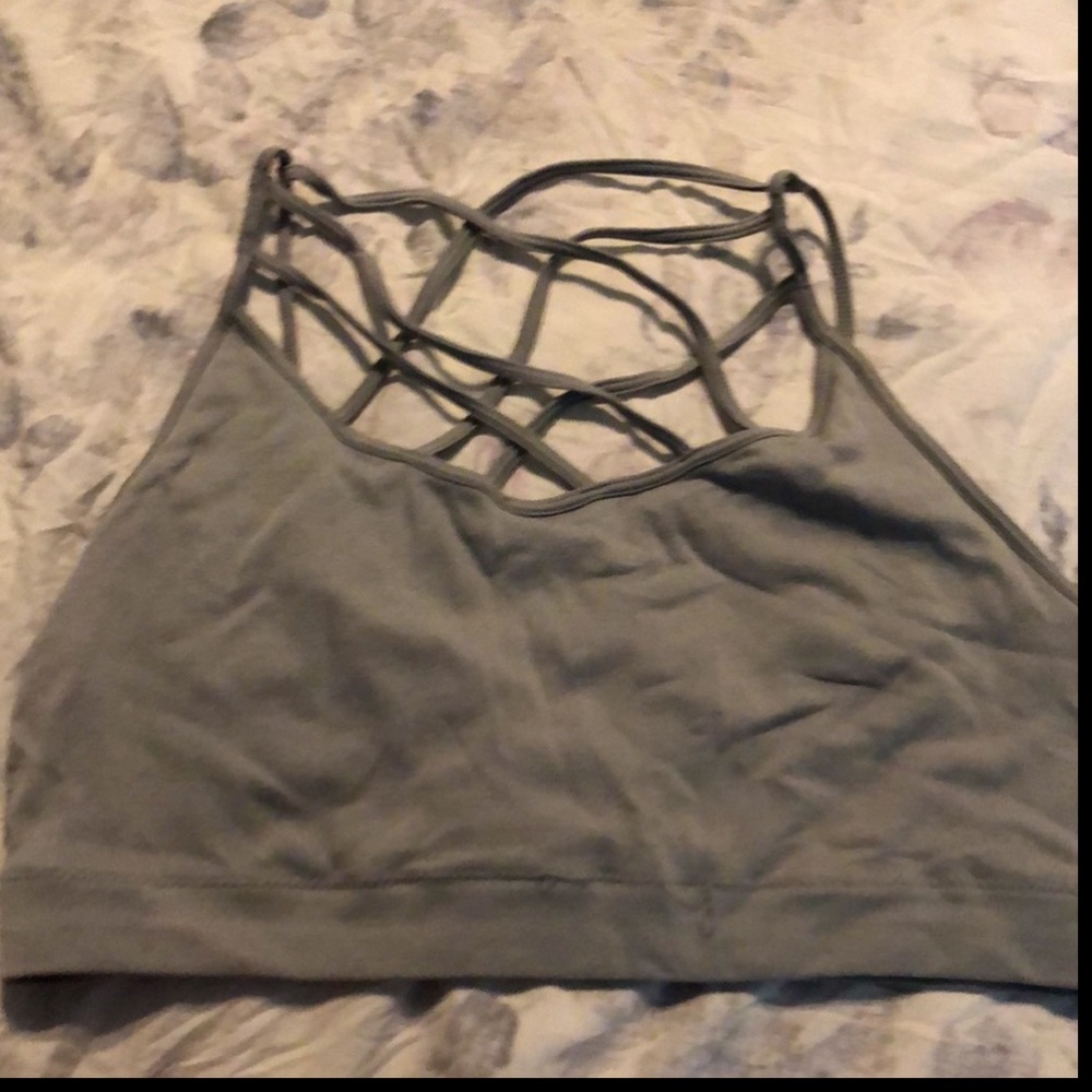 Grey caged bralette from the Buckle